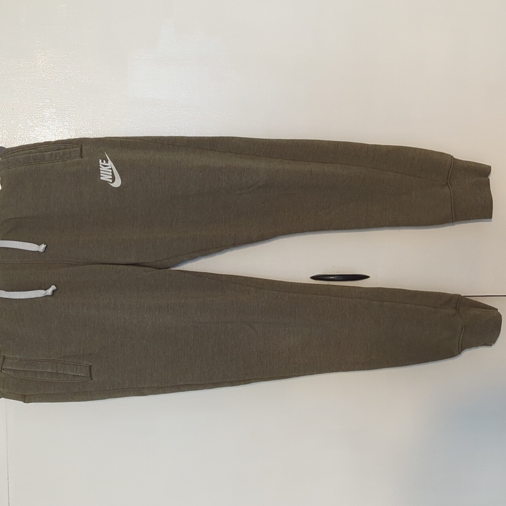 Nike Jogger Sweatpants, Men's Medium, Green, White